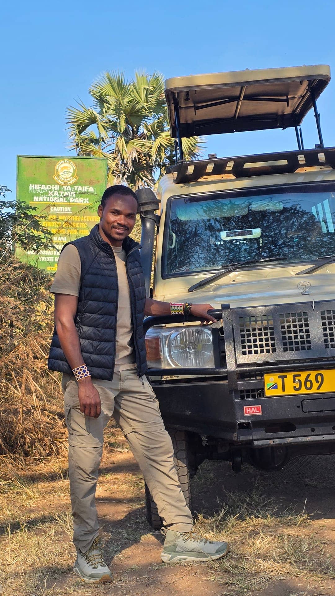 Mashauri Meroja Gweresi, co-founder of Western Bridge Africa, at Katavi National Park